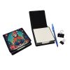 Monkey Christmas PU Leather Note Paper Holder with Artist-Designed Cover, Desk Accessory, Office Gift