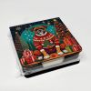 Boxer Christmas PU Leather Note Paper Holder with Artist-Designed Cover, Desk Accessory, Office Gift