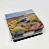 Nevada Sagebrush in Watercolor PU Leather Note Paper Holder with Artist-Designed Cover, Desk Accessory, Office Gift