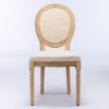 French Style Solid Wood Frame Dining Chair,Set of 2