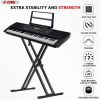 5 CORE Piano Keyboard Stand Double X Style Heavy Duty Adjustable Digital Electric Piano Riser Durable & Sturdy Music Synthesizer Holder Stands For 61