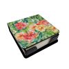 Indiana Peonies in Watercolor PU Leather Note Paper Holder with Artist-Designed Cover, Desk Accessory, Office Gift