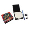 Camel Christmas PU Leather Note Paper Holder with Artist-Designed Cover, Desk Accessory, Office Gift