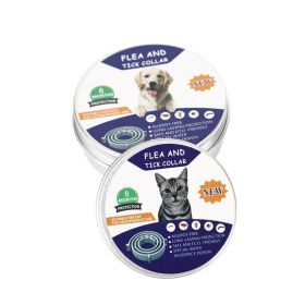 Flea & Tick Collar for Cats and Dogs; 2 Pack; 14 Months Protection; Kills & Repels Fleas and Ticks; Adjustable length (Colour: Yellow-cans, size: Dog - Length 63cm)
