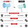 5 Core Megaphone Bullhorn Speaker 15W Mini Battery Power Bull horn w Siren 400 Yard Range - HW 1