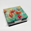 Wyoming Indian Paintbrush in Watercolor PU Leather Note Paper Holder with Artist-Designed Cover, Desk Accessory, Office Gift