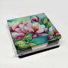 Louisiana Magnolias in Watercolor PU Leather Note Paper Holder with Artist-Designed Cover, Desk Accessory, Office Gift
