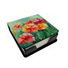 Ohio Scarlet Carnations in Watercolor PU Leather Note Paper Holder with Artist-Designed Cover, Desk Accessory, Office Gift