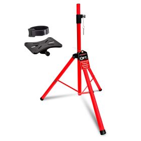 5 Core Speaker Stand Tripod Floor Tall Adjustable Up to 72 Inch DJ Studio Monitor Stands Pole Mount - SS ECO 1PK WOB (Color: Red)