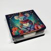 Koala Christmas PU Leather Note Paper Holder with Artist-Designed Cover, Desk Accessory, Office Gift