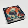 Polar Bear Christmas PU Leather Note Paper Holder with Artist-Designed Cover, Desk Accessory, Office Gift