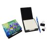 Tennessee Iris in Watercolor PU Leather Note Paper Holder with Artist-Designed Cover, Desk Accessory, Office Gift