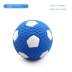 Squeaky Dog Toys; Natural Latex Rubber Dog Balls;  Soft ;  Bouncy & Durable for Small Medium Dogs Puppy Interactive Chew Sound Fetch Play (Colour: Small size latex football)